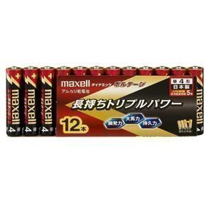 maxell アルカリ乾電池 「長持ちトリプルパワー&液漏れ防止設計」 ボルテージ 単4形 12本 シュリンクパック入 LR03(T) 12P LR03(T) 12P
