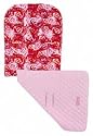Maclaren Reversible Single Stroller Liner - Roses Camo- Red/Powder Pink