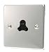 POLISHED CHROME 5 AMP SOCKET C455PCB