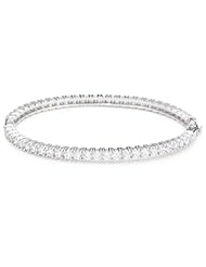 CZ by Kenneth Jay Lane "Radiant Rounds" Rhodium-Plated 4-Prong Luxe Tennis Bracelet