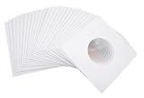 (25) White Paper & Plastic Inner Sleeves With a Window for 7 Vinyl Records #07IA - 7 1/8 x 7 1/8