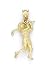 14k Female Golf Player Pendant