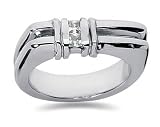 0.20 ctw Men's Diamond Ring in 14K White Gold