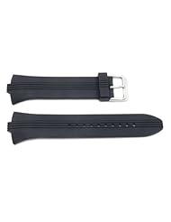 Pulsar Black Smooth Rubber 28/8mm Watch Strap