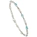 10k White Gold Alternating Bar & Oval Link 7