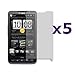 5 PACK HTC HD2 Clear LCD Screen Protector Kit with Microfiber Cleaning Cloth