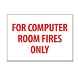 31kyTXkUd L. SL160  Fire Safety Sign   For Computer Room Fires Only