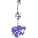 NCAA Kansas State WILDCATS Crystalline Gem Belly Ring