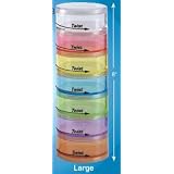 Ezy Dose 7 Day Large Stackable Pill Reminder ~ Ezy Dose