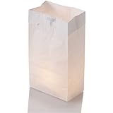 Set of 125 White Luminary Bags and 125 Richland Tealight Candles