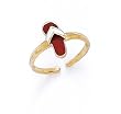 14k Enamel Flip-Flop Toe Ring - JewelryWeb