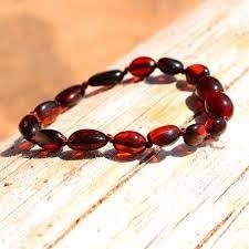 Baltic Amber Teething Necklace for Babies -Cherry Colored-Natural Immune System Booster, Anti-inflammatory & Analgesic Capabilities - Soft, Safe, and Gentle on Babies Skin- Made of Organic, All-natural Baltic Amber - Reduces Drooling & Teething Pain - Quick & Safe Fastening