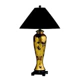 Kichler Lighting 70626 Prussia 32.5-Inch Portable Table Lamp, Hand-Painted Porcelain with Black Soft Back Gold-Lined Shade