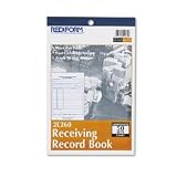 Carbonless Receiving Record Forms, 3-Part, 5-1/2x7-7/8, 50/Book RED2L260