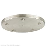 5 Port Round Canopy (satin nickel)