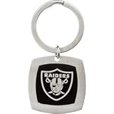 Stainless Steel Oakland Raiders Logo Keychain