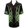 NEW Green Tribal Flames Biker Shirt, phantasm, Dragonfly
