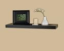 Manhattan Bracketless Shelf - Black 36"L (Black) (36"L x 10"W x 2"H)