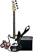 Left Hand BASS Guitar w AMP STRAP & CORD