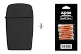 Zippo Outdoor Line Set - Black Emergency Fire Starter and Blister Pack of Waxed Tinder Sticks