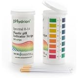 pHydrion Professional Full Spectram 0-14 pH range Ph plastic strips - 100 strips per vial