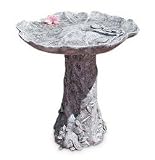 Lotus Leaf and Bunny Birdbath/Birdfeeder