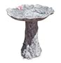 Lotus Leaf and Bunny Birdbath/Birdfeeder
