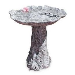 Lotus Leaf and Bunny Birdbath Birdfeeder by 