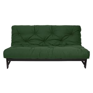Mozaic Full Size 12 Inch Futon Mattress, Hunter Green