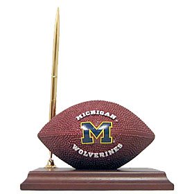 Michigan Wolverines Desk Clock & Pen Set