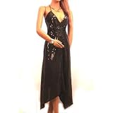New Sexy Dress Formal Gown Long Full Beaded Black Maxi