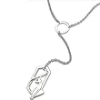 Silver Tone BABY PHAT Dangle Cat in Frame Lariat Necklace