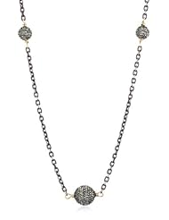Deanna Hamro Atelier "Julia" Black Diamond Pave Ball Triple Wrap Necklace