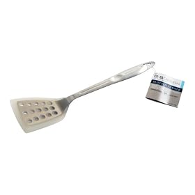 G&S Design Stainless Steel and Silicone Slotted Turner, White