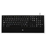 Logitechlog920000914 Illuminated Keyboard Corded Convenient Multimedia Cont ....