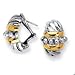 Sterling Silver and 18k Yellow Bold Bead Design Earrings