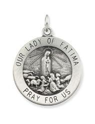 14K Yellow Gold 25.00 mm Our Lady Of Fatima Medal
