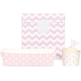 Paper Eskimo Party Decoration Kit, Blush Pink Chevron