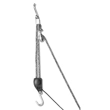Carolina North Hang 'em High Hand Chain Hoist, Hook Mount, 250 lbs Capacity, Lift, Headroom
