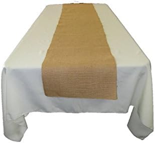 Shopsmartamerica Rustic 100% Natural Jute Burlap Table Runners, 12" W x 108" L