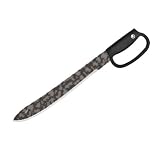 Condor Tool and Knife Jungle Saber Machete, D Handle (Knuckle Guard Grip), Mystic Camo, Leather Sheath