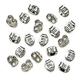 Sterling Silver Earring Backs (Earnuts) Butterfly Clutches (20)