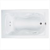 American Standard 2772.018W Black Cadet 5' x 42'' Whirlpool with Hydro Massage System I - 2772.018W