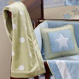 Star Baby Minky Dot Green Blanket