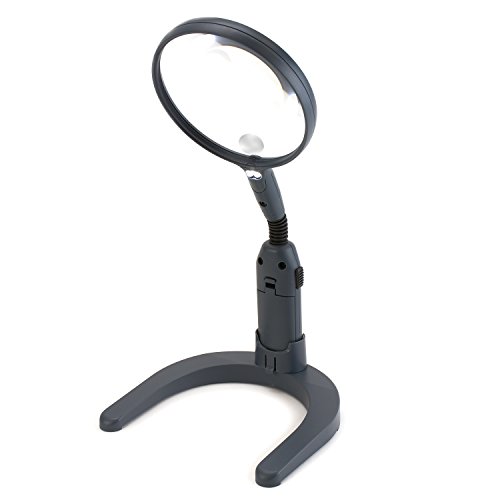 Carson MagniLamp LED Lighted 2x Hand Held or Hands Free Hobby Magnifier