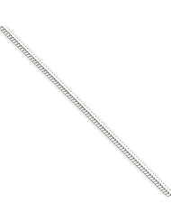 2.1mm Italian 060 Gauge Thick Sterling Silver Snake Chain Necklace 14, 16, 18, 20,22,24,30,36-Nickel Free