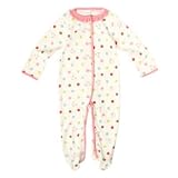 bluezoo-White animal & spot print sleepsuit-0-3 months