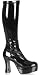 EXO2000 Cha Cha Sexy 4 Heel Black Patent Go Go Boots