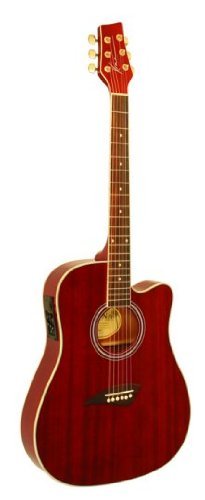 Kona Thin Body Acoustic/Electric Guitar - Red (K2TRD)