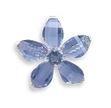 Light Blue Glass Flower Fashion Pin
